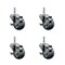 Service Caster 3 Inch Thermoplastic  Rubber Wheel Swivel 34 Inch Threaded Stem Caster Set with Brake SCC SCC-TS20S314-TPRB-TLB-34212-4 - alternate 1
